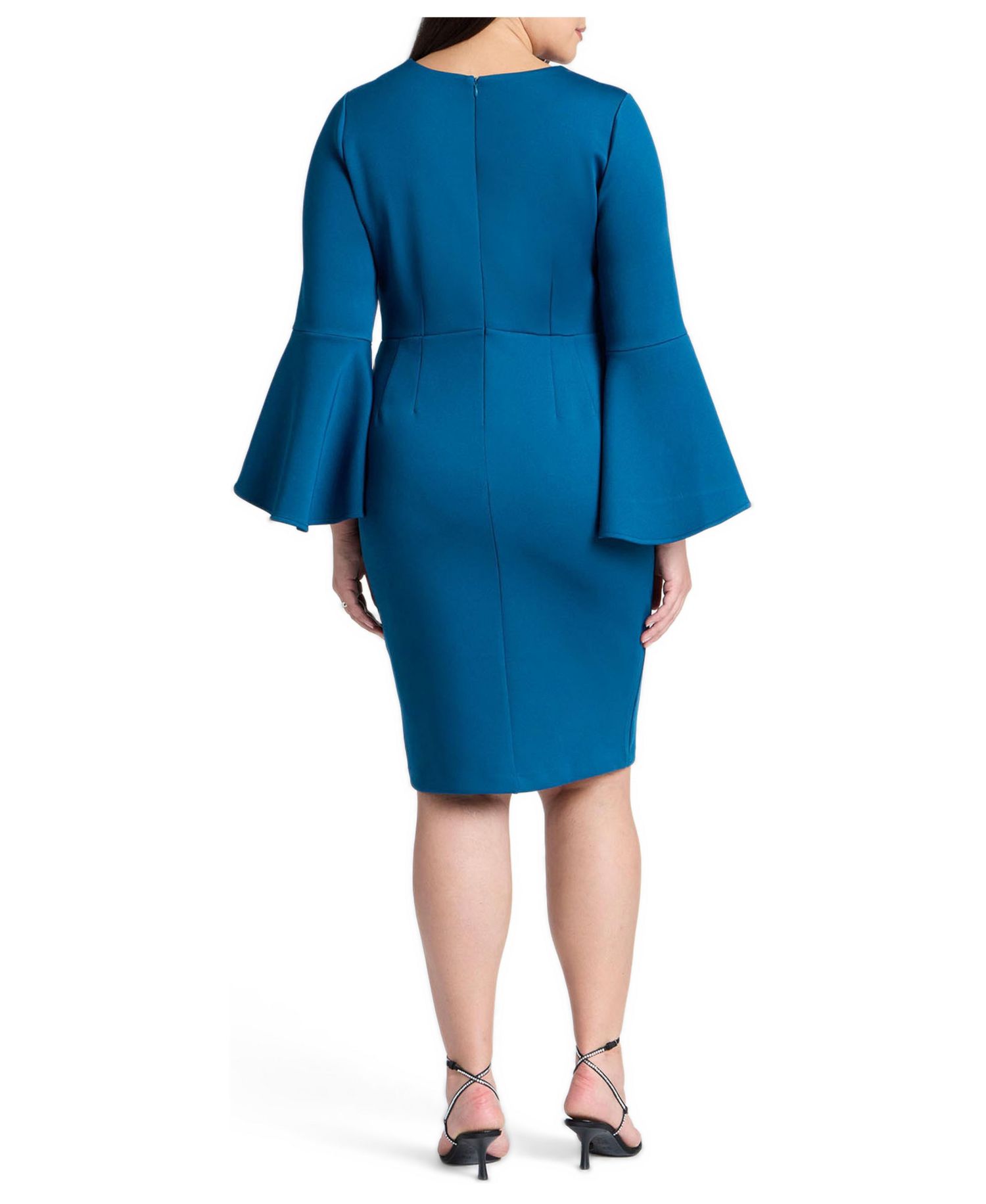 Women's Flare Sleeve Scuba Dress