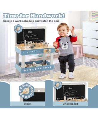 Kids Play Tool Workbench Set with 61 Pcs Tool and Parts Set