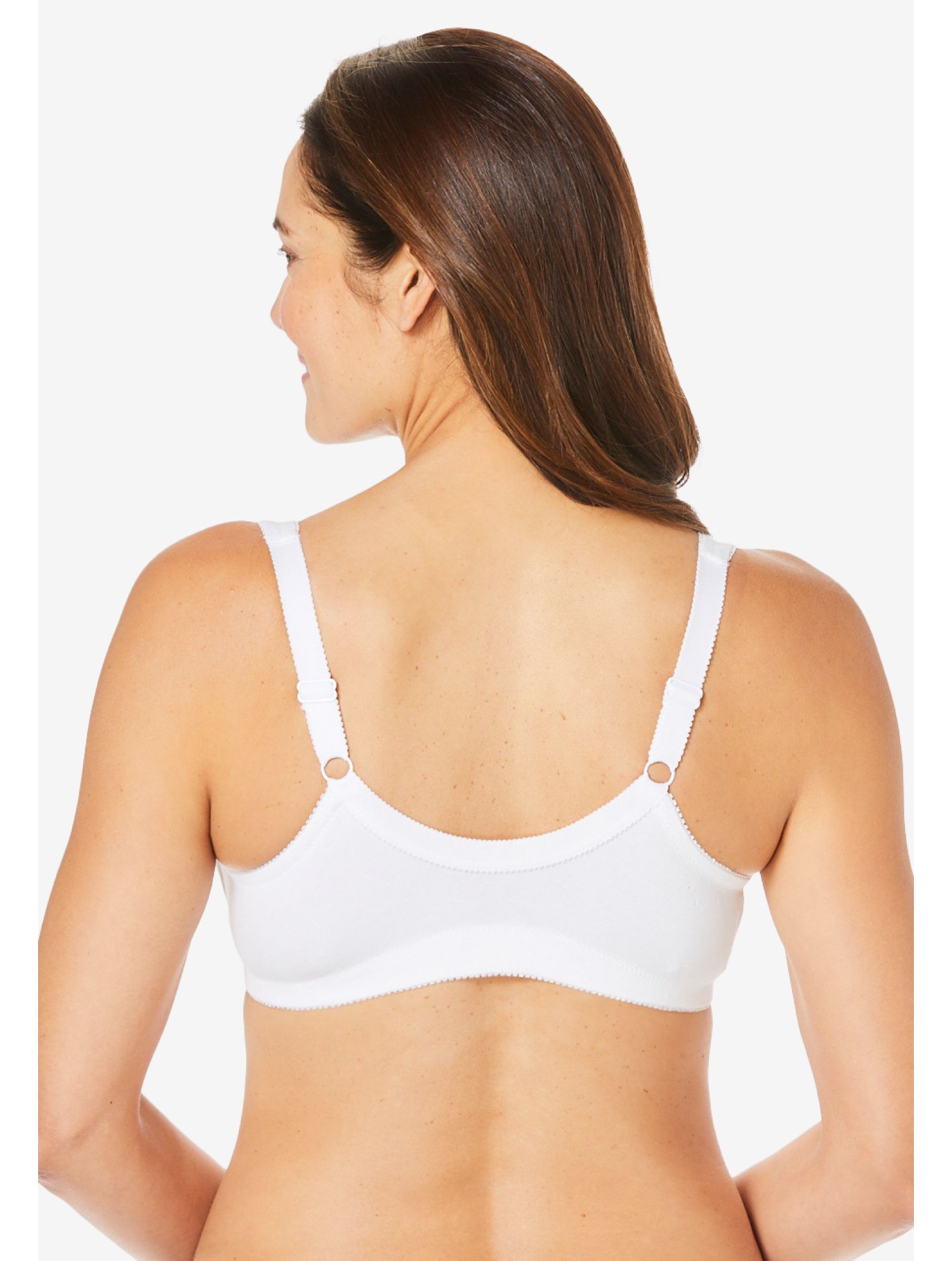 Women's 3-Pack Front-Close Cotton Wireless Bra