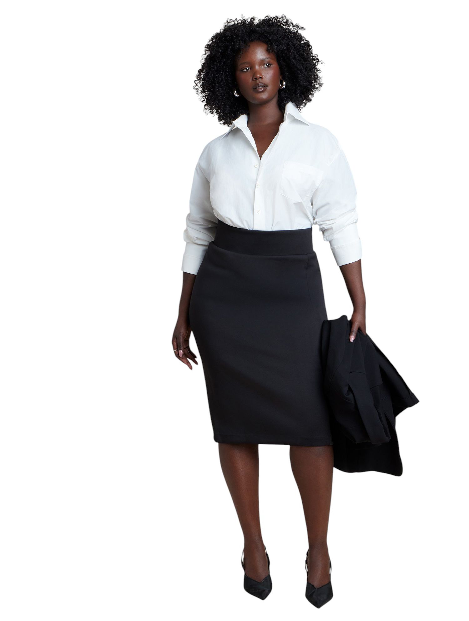 Women's Neoprene Pencil Skirt