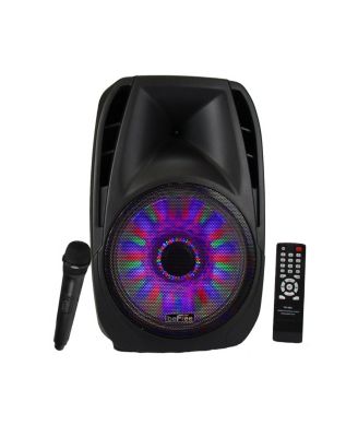 15 Inch Portable Bluetooth Speaker with Sound/Volume Reactive Lights