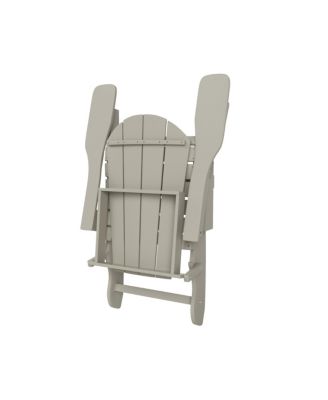 2-Piece Set Outdoor Folding Adirondack Chairs with Side Table