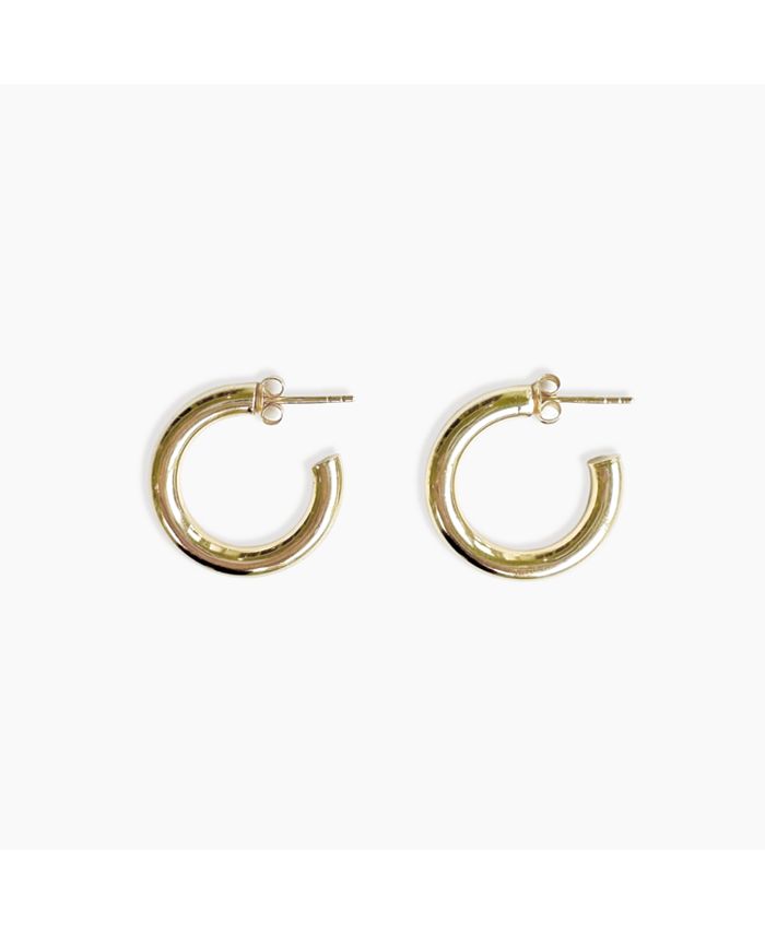 Sanctuaire Hoop Earrings 14K Solid Gold - Macy's