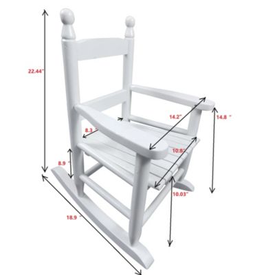 Streamdale White Rocking Chair for Kids Indoor/Outdoor