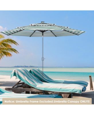 3-Tier Patio Umbrella Replacement Canopy Market Table Top Market Pool