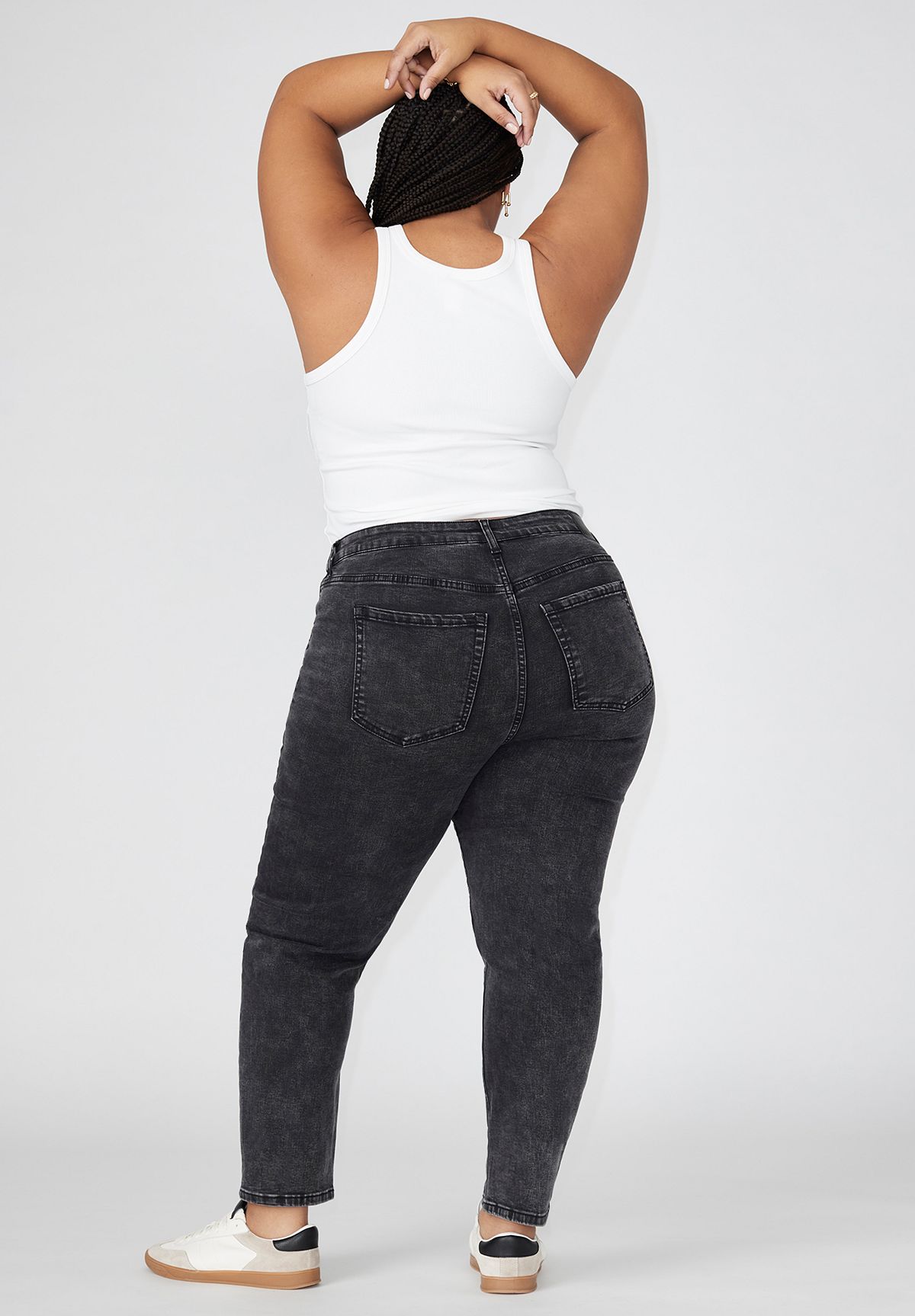 ELOQUII Women's The Leigh Super Stretch Slim Leg Jean view 2 — MAYCSS fashion products