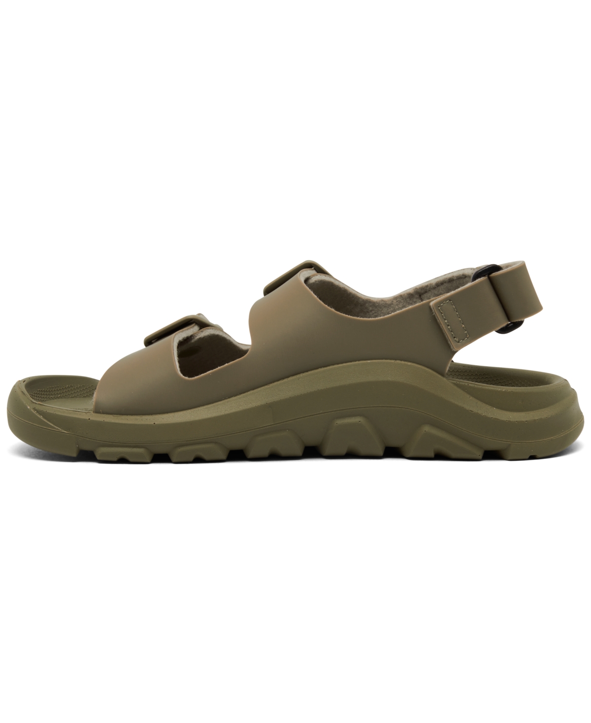 Shop Birkenstock Little Kids Mogami Birko-flor Fastening Strap Sandals From Finish Line In Olive Green