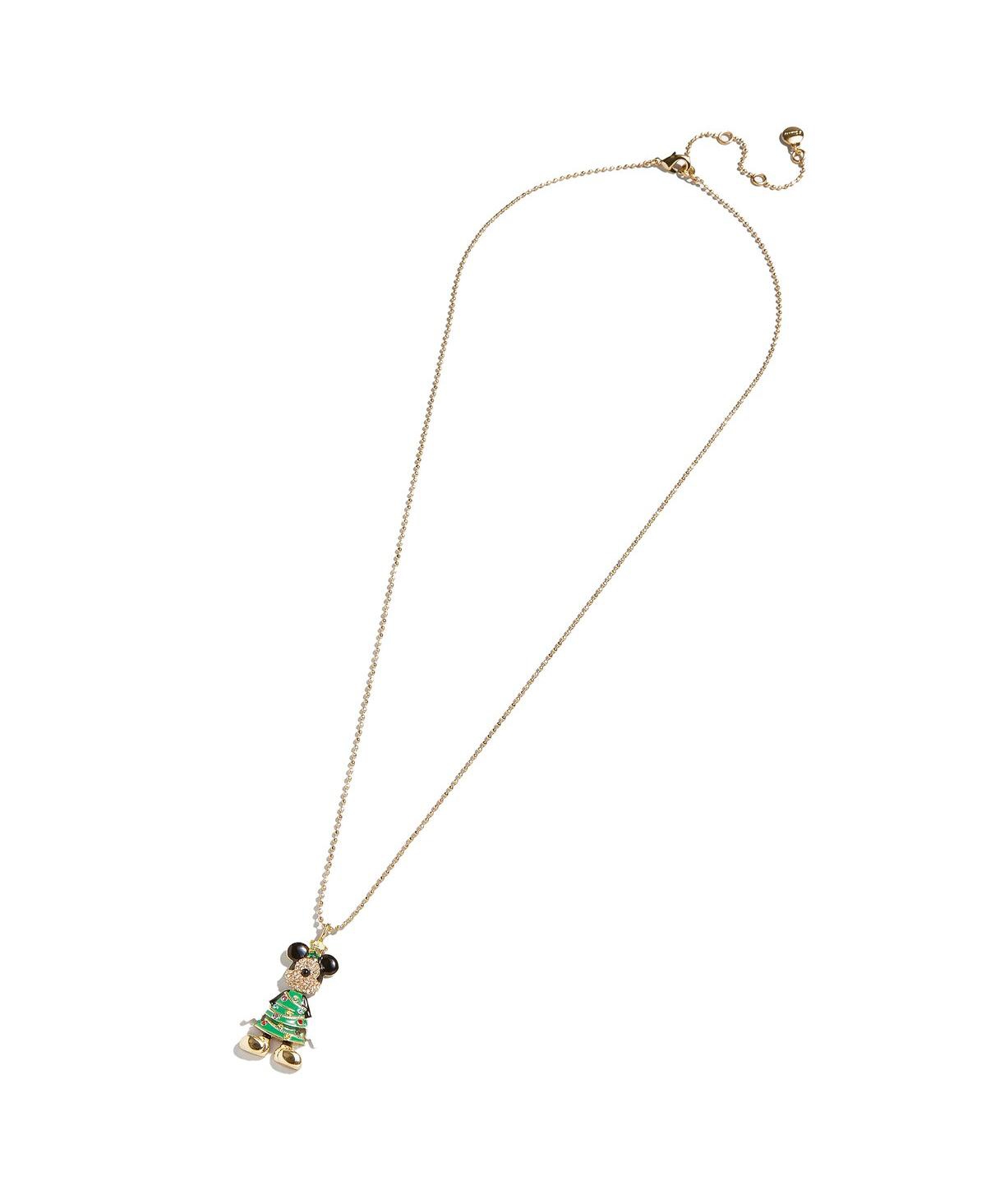 Mickey Mouse Christmas Tree Pendant Necklace - Green