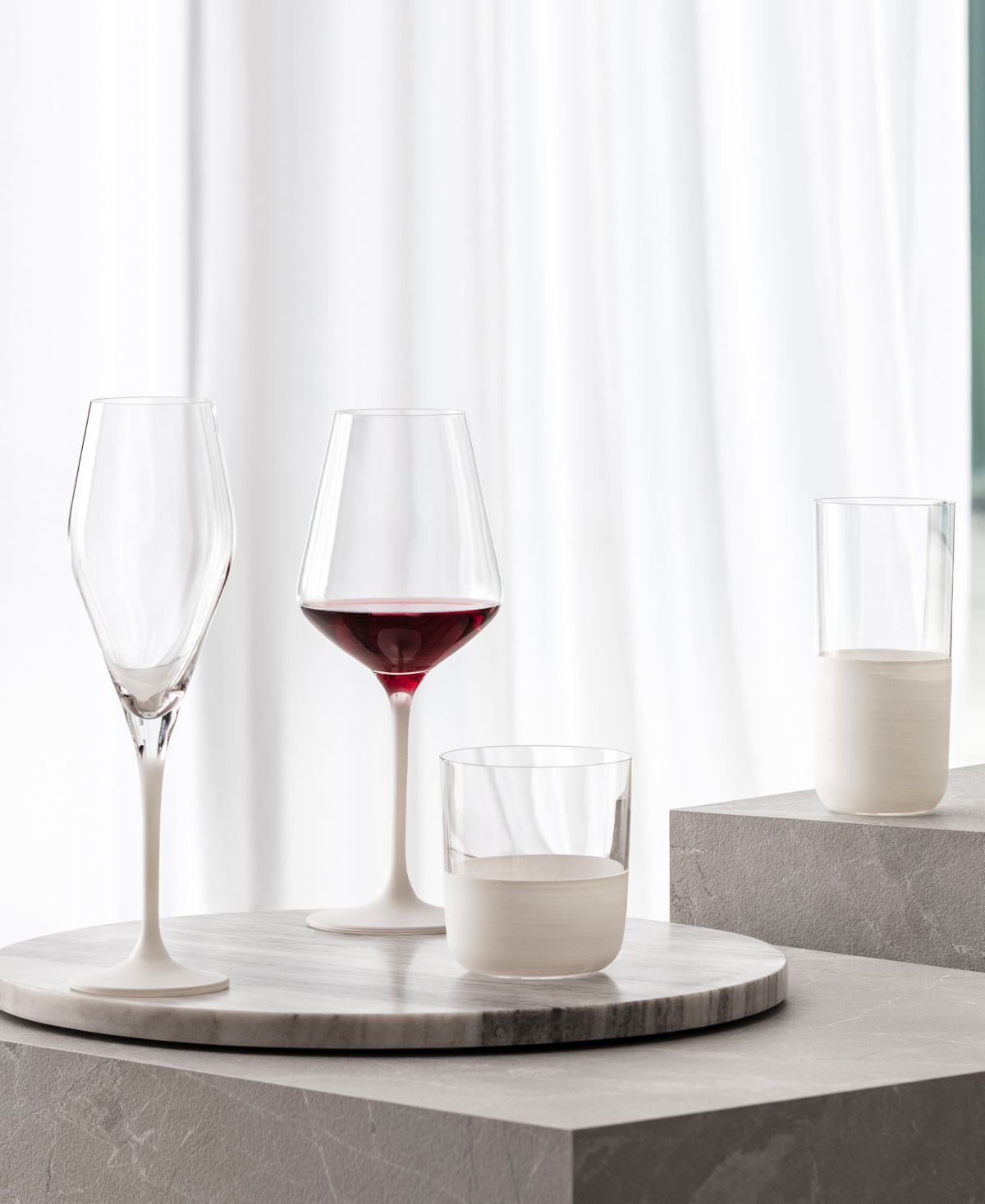 Villeroy Boch Manufacture RockDouble Old Fashioned Glasses, Set of 4 - Blanc