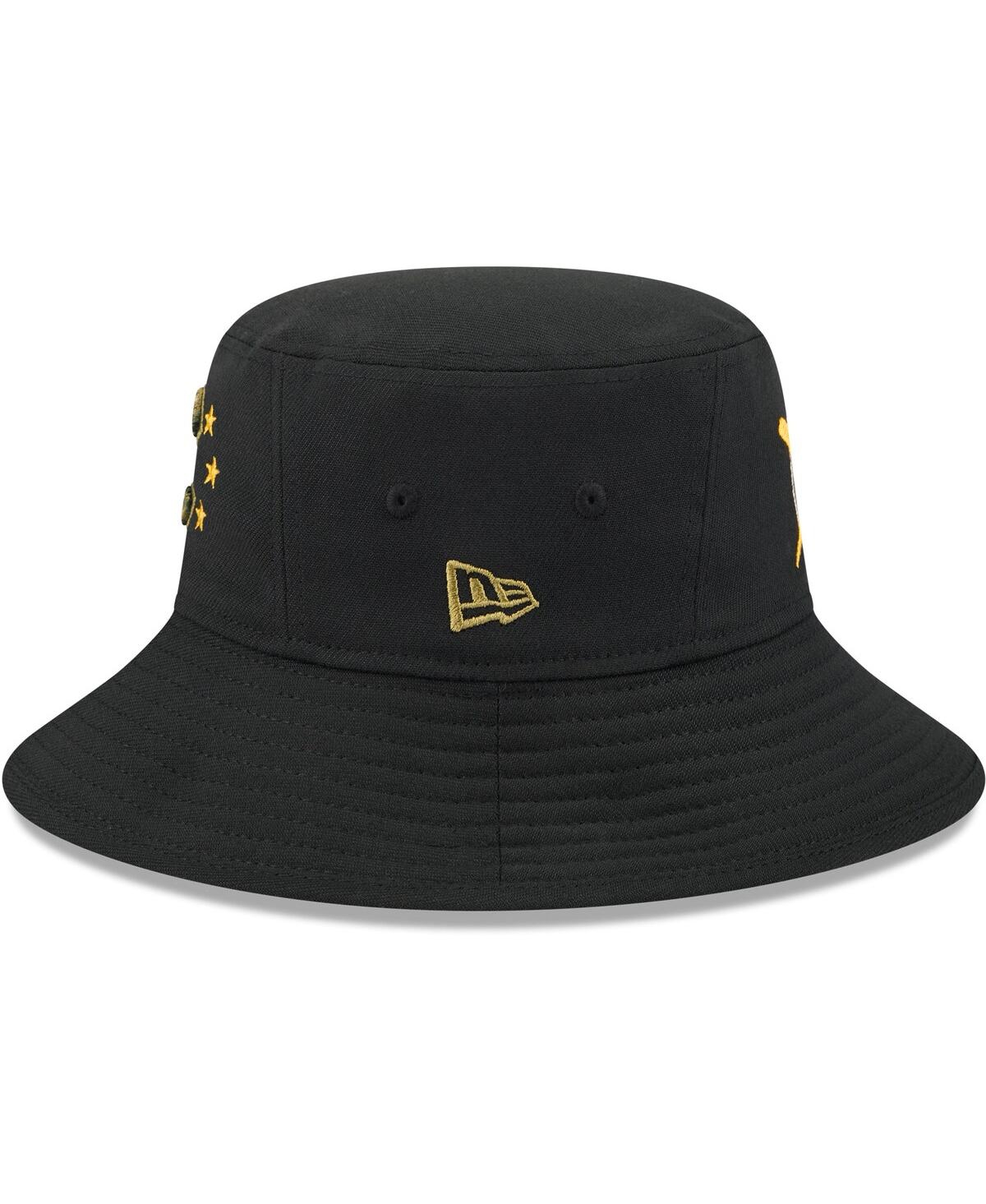 NEW ERA MEN'S BLACK CHICAGO CUBS 2024 ARMED FORCES DAY BUCKET HAT 
