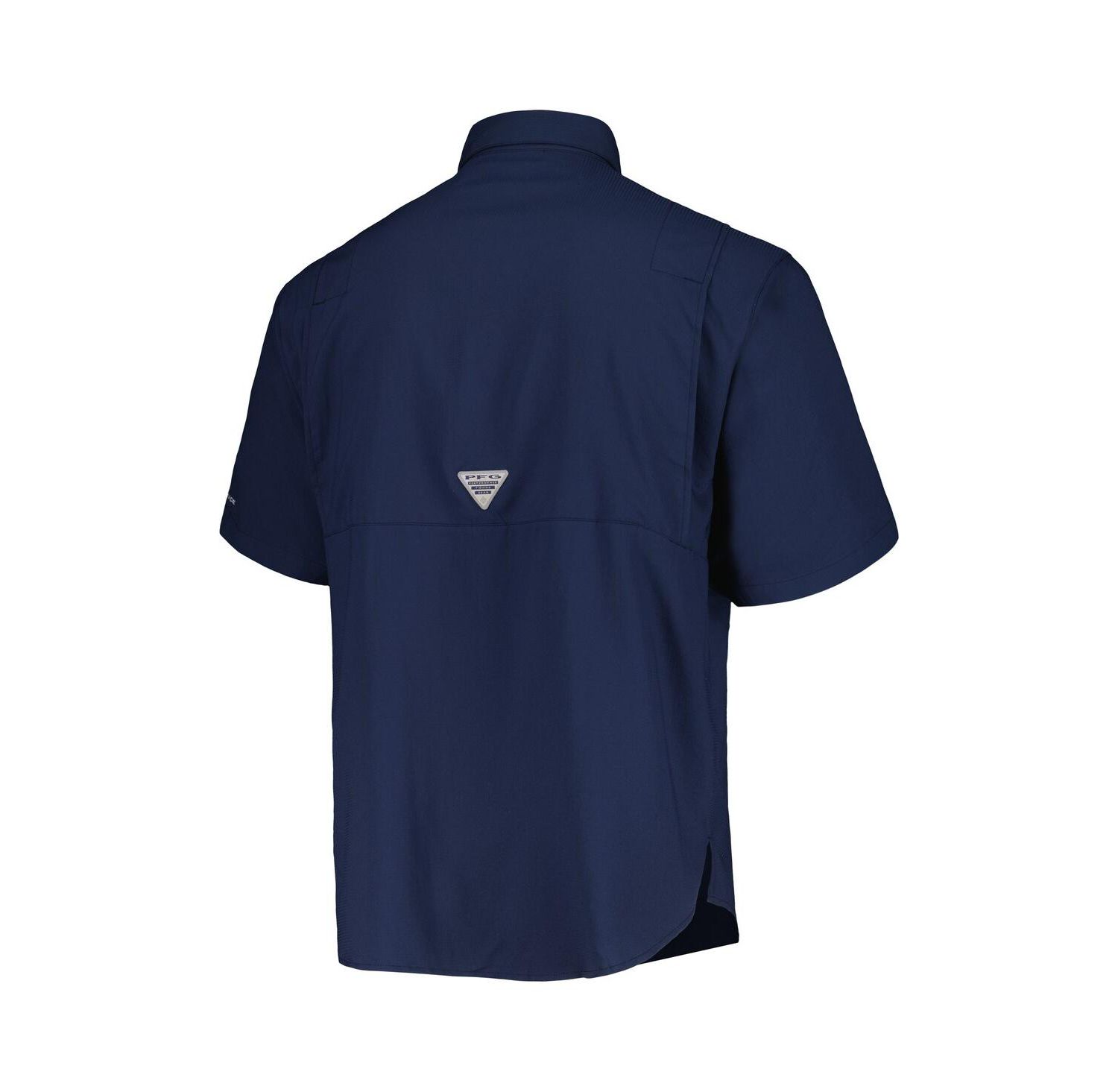 Men's Navy Atlanta Braves Tamiami Omni-Shade Button-Down Shirt