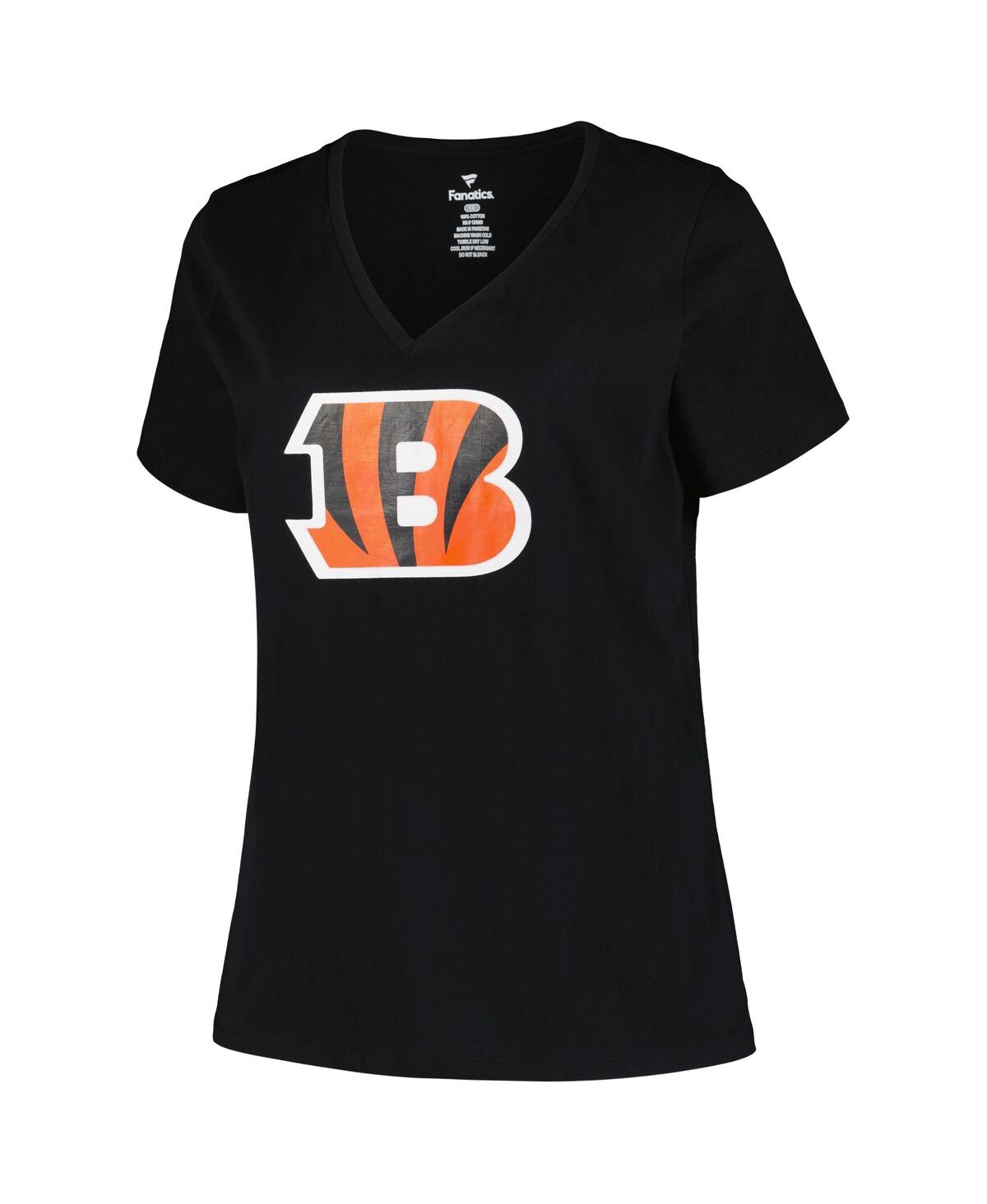 Fanatics Women'sCincinnati Bengals Plus Size Mother's Day 1 Mom V-Neck T-Shirt - Black