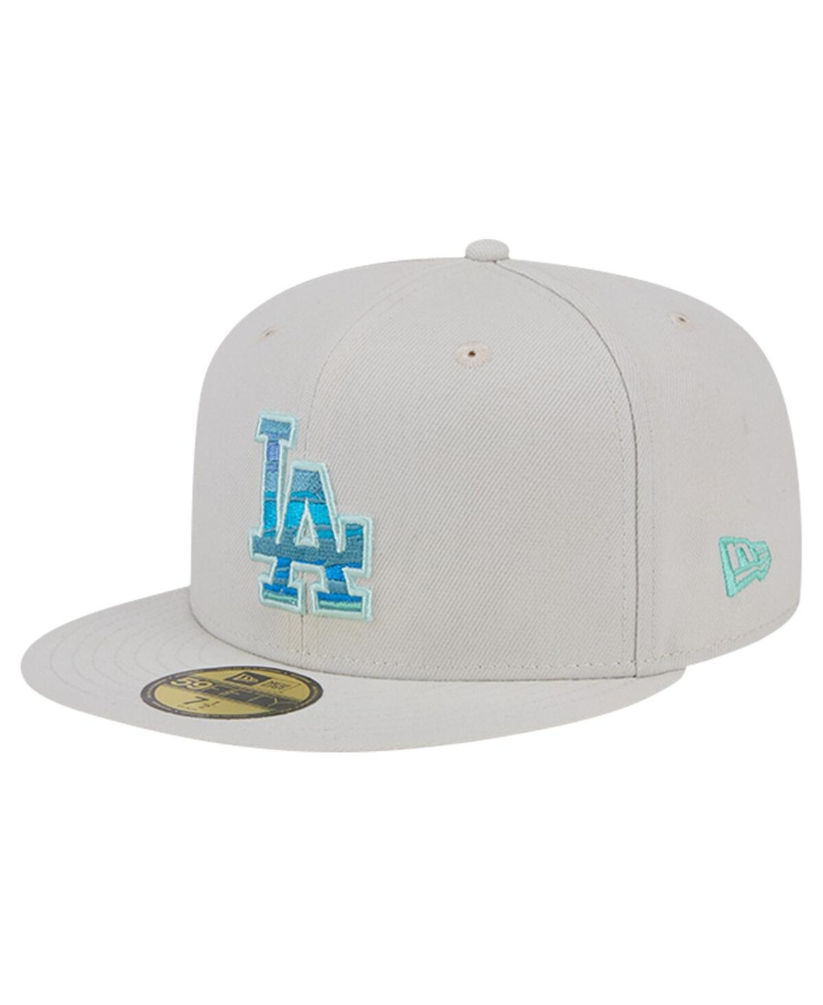 New Era Men'sLos Angeles Dodgers Stone Mist 59FIFTY Fitted Hat - Khaki