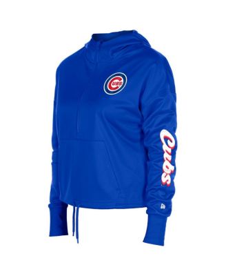 Women's Royal Chicago Cubs Half-Zip Hoodie