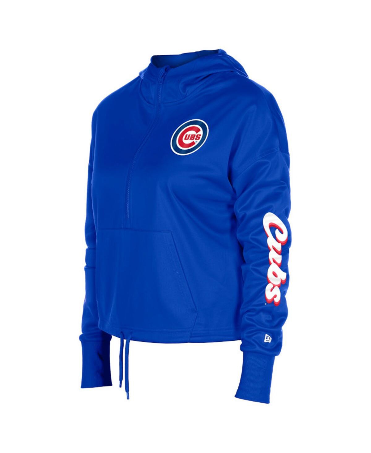 New Era Women'sChicago Cubs Half-Zip Hoodie - Royal
