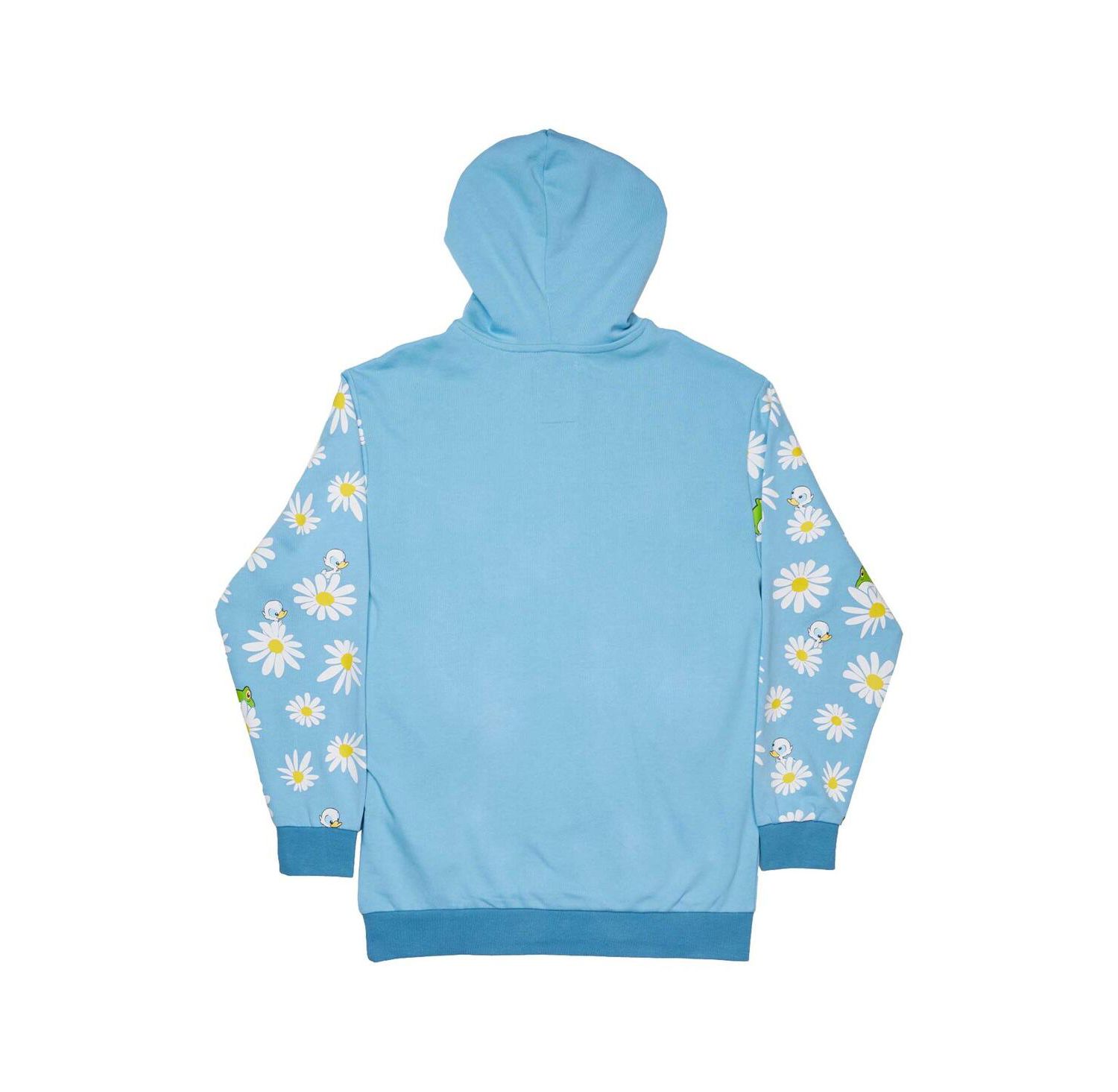 Men's and Women's Light Blue Lilo and Stitch Springtime Daisy Pullover Hoodie