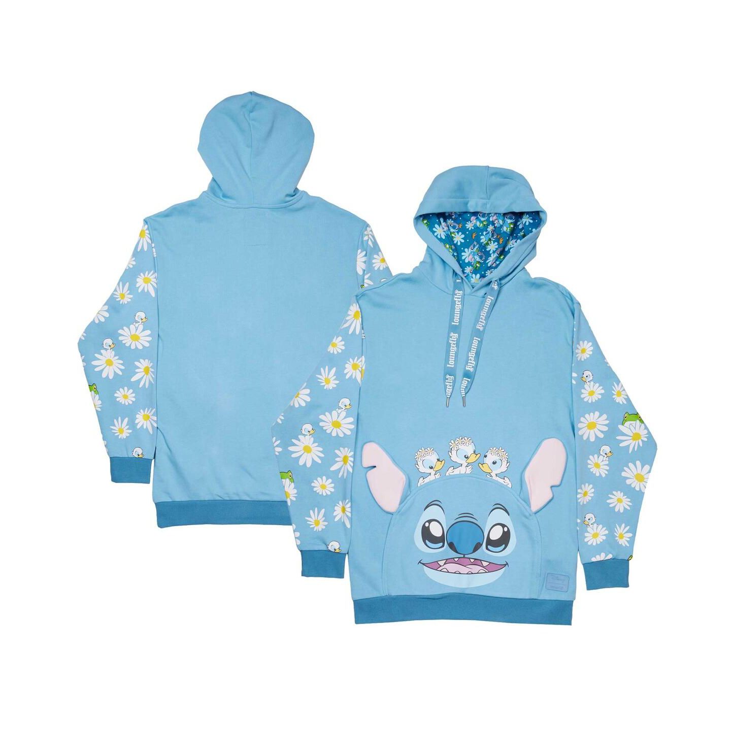 Худи Loungefly Light Blue Lilo and Stitch Springtime Daisy Pullover — фото 1