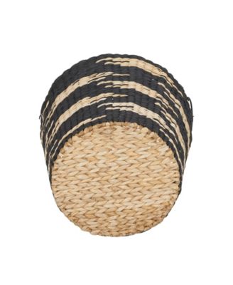 Tapered Woven Basket, Large Decorative Basket with Handles