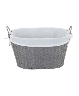 Woven Laundry Basket with Handles and Liner, Basket