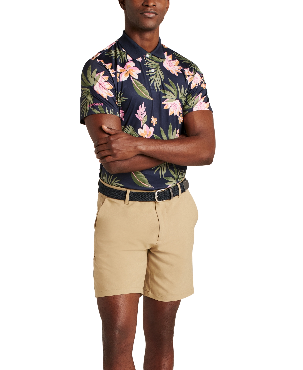 Bonobos Men's Floral-Print Performance Golf Polo Shirt