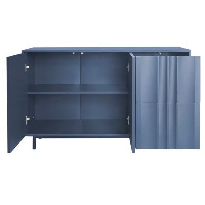 Wave Pattern Storage Cabinet, 2 Doors, 2 Drawers