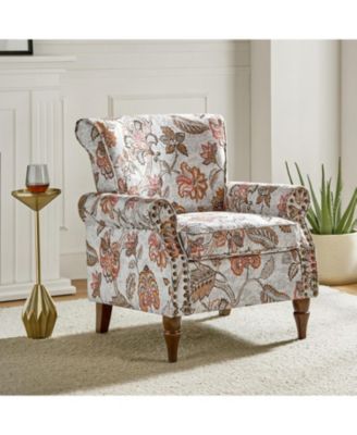 Avelina Wooden Armchair with Nailhead Trim