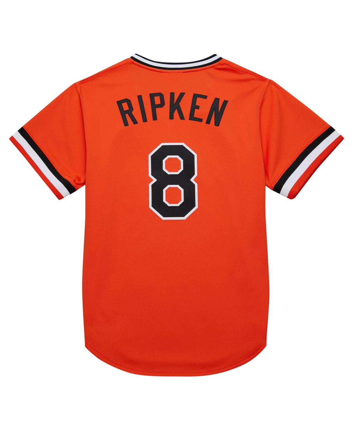 Mitchell Ness Men's Cal Ripken Jr.Baltimore Orioles 2001 Cooperstown Collection Authentic Throwback Jersey - Orange