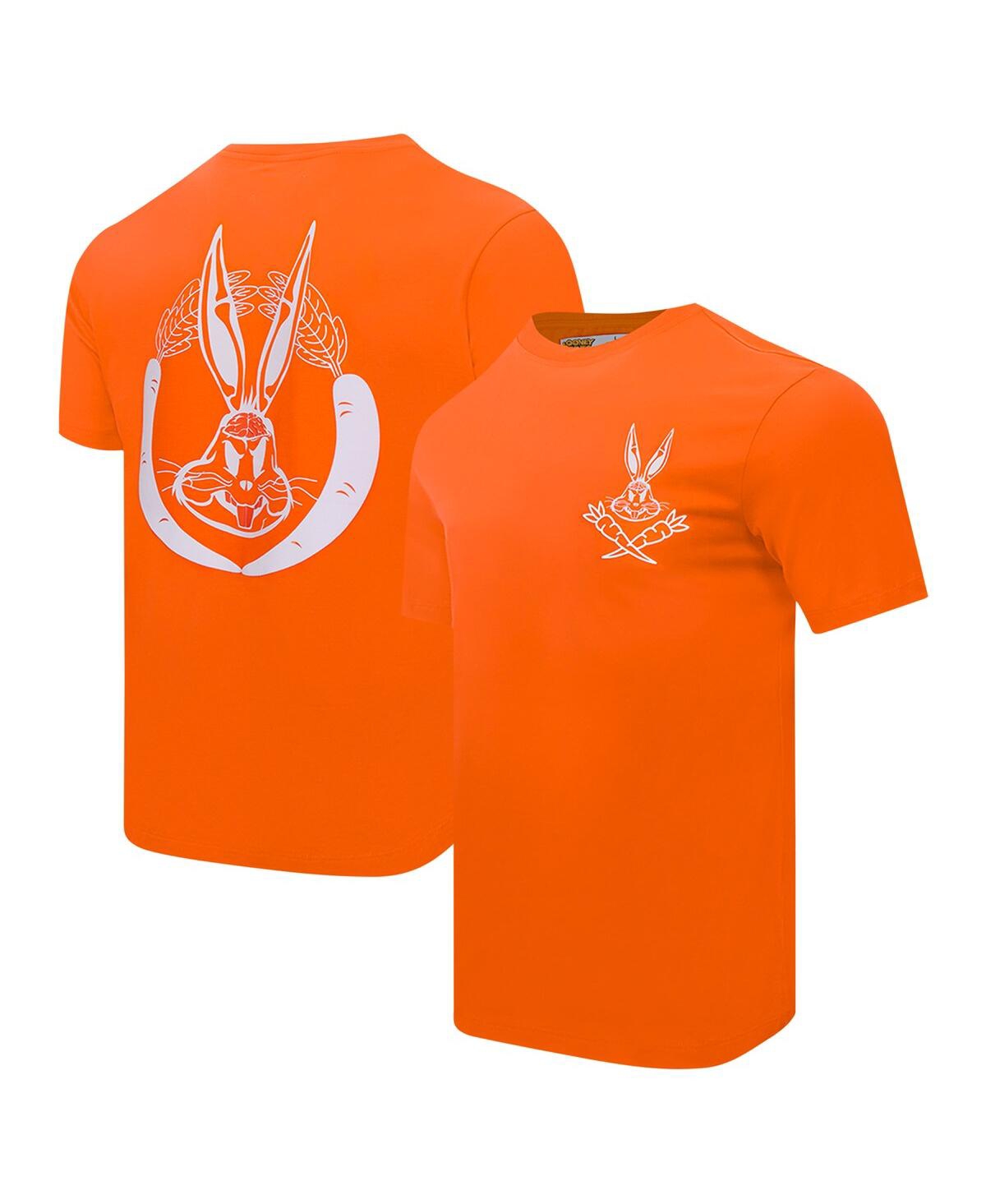 Men's Bugs Bunny Orange Looney Tunes Melted Skeleton T-Shirt - Orange