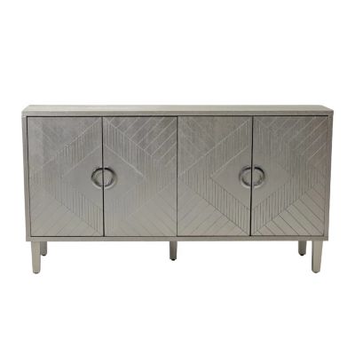 Storage Cabinet with Pine Legs, Champagne