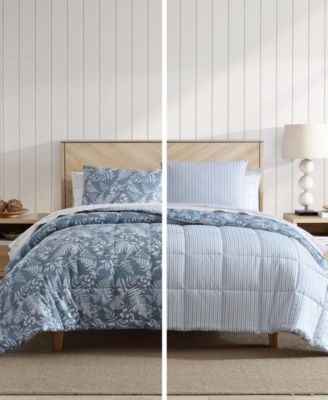 Fern Garden Reversible 3 Piece Comforter Set, King