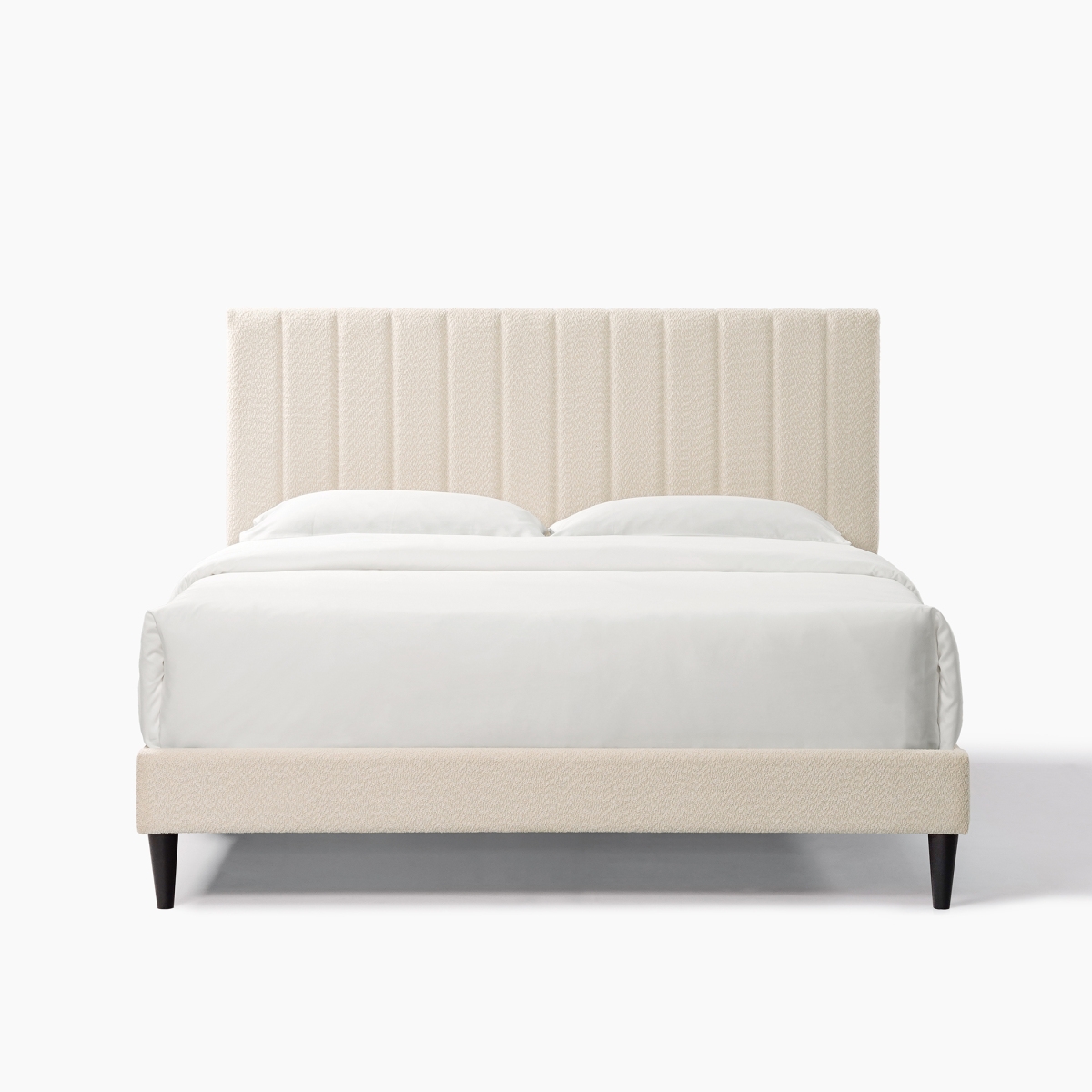 Simplie Fun Dove Tufted Upholstered Platform Bed - Pearl White - Queen