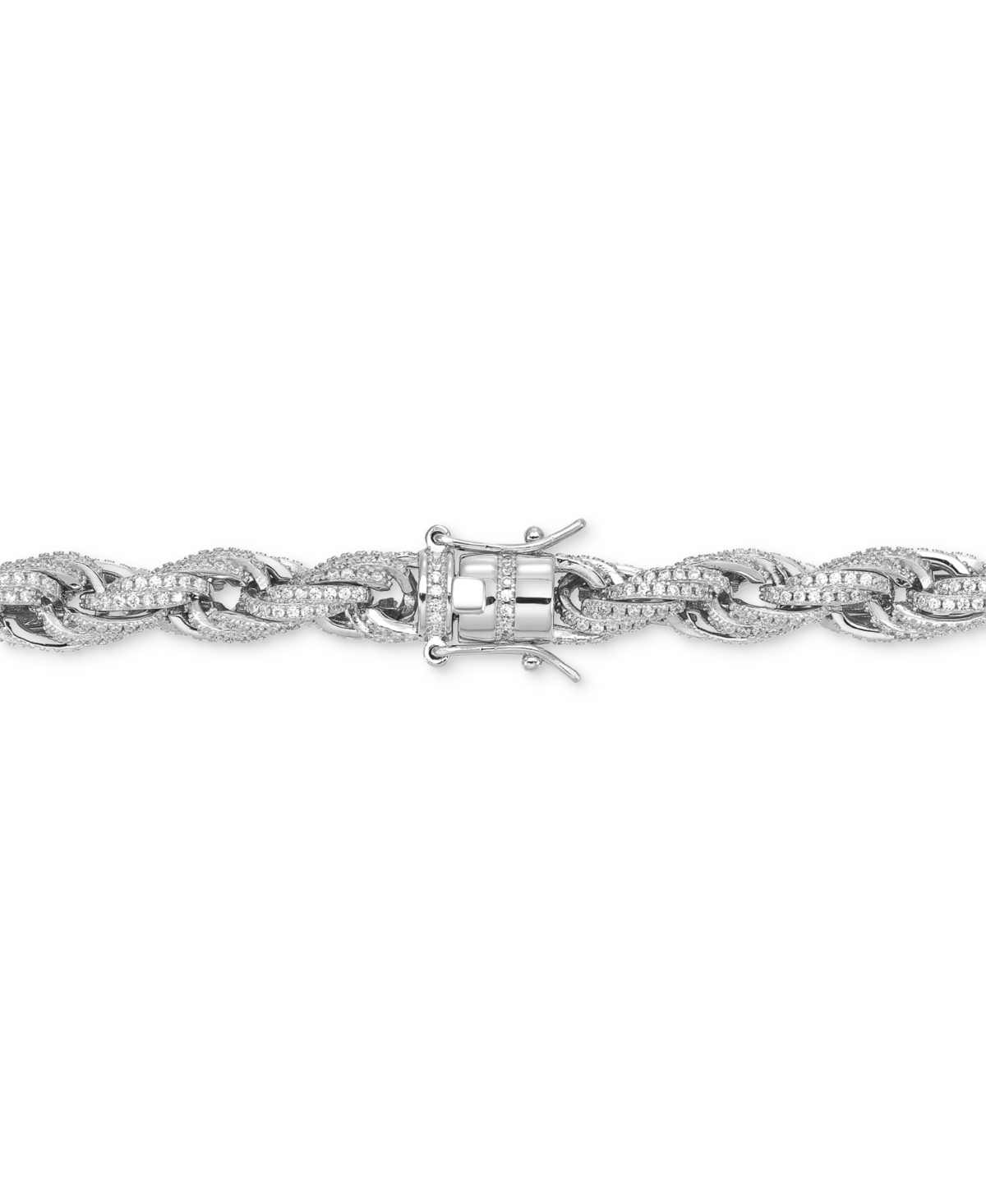 Men's Cubic Zirconia Rope Link 22