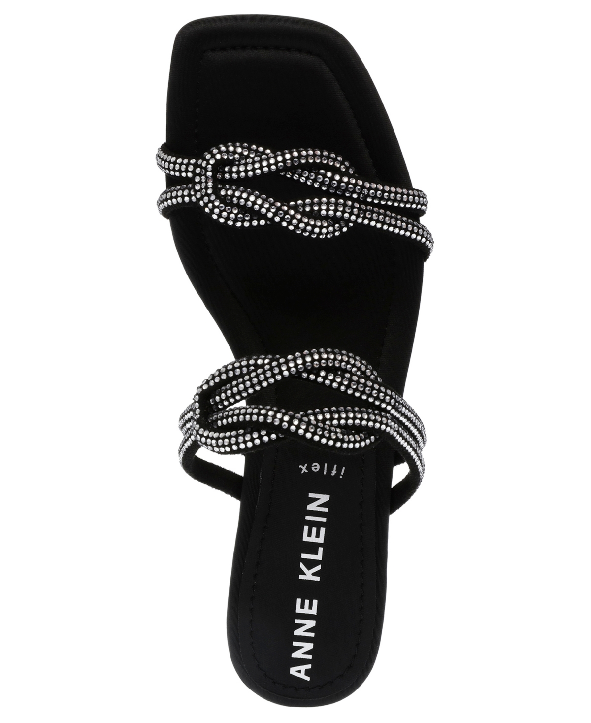 Shop Anne Klein Women's Lisette Knot Embellished Dress Sandals In Black Cr