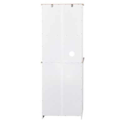 Wooden Kitchen Pantry with Glass Door Storage