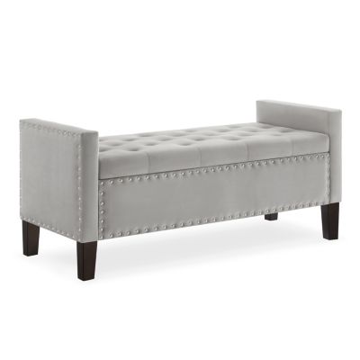 Streamdale Upholstered Storage Bench with Armrest