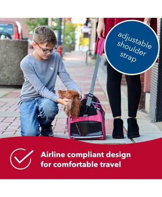 Bergan - Comfort Carrier for Cat, Dog and Other Pets - Heather Berry (19 x 10 x 13 Inches)