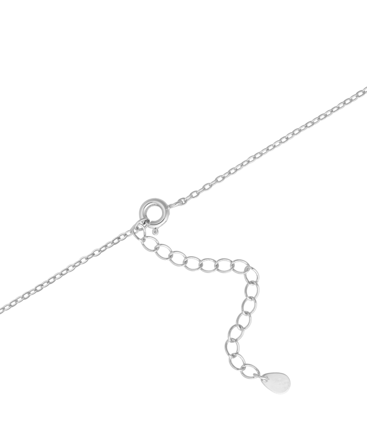 MACY'S STONE QUARTZ POINTED HEXAGON PENDANT NECKLACE 14K GOLD PLATED OR SILVER PLATED 
