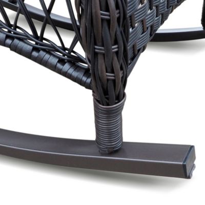 All-Weather Rattan Rocker for Outdoor Relaxation