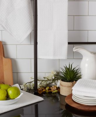 Cotton Kitchen Collection Dishtowel Set, 18x26", White, 6 Piece