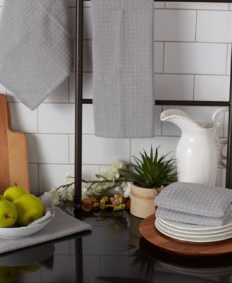 Cotton Kitchen Collection Dishtowel Set, 18x26", Gray, 6 Piece