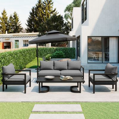 Streamdale Outdoor Steel Sofa Set, Waterproof and Anti-UV