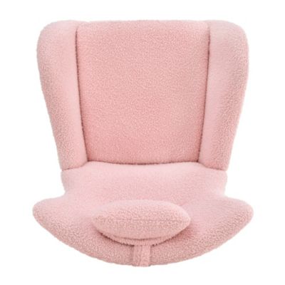 Streamdale Pink Teddy Glider Chair for Nursery & Home