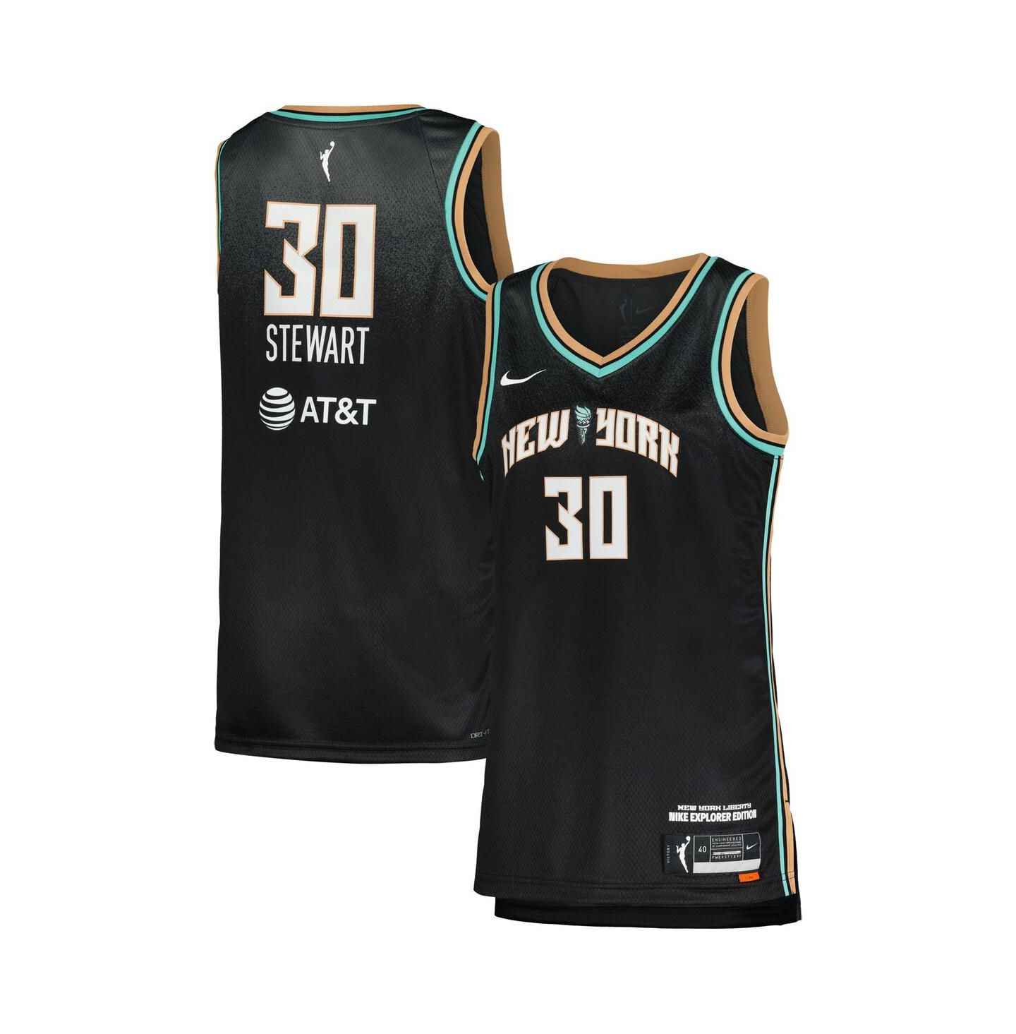 Женское джерси Nike Women's Breanna Stewart Black New York Liberty Explorer Edition Victory Jersey — фото 1