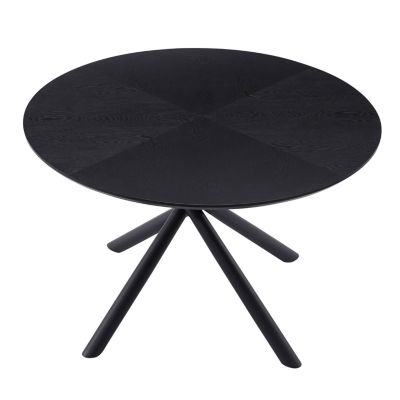 47.25" Round MDF Coffee Table with Metal Base