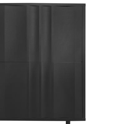 Wave Pattern Storage Cabinet, 2 Doors, 2 Drawers