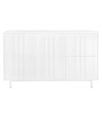 Wave Pattern Storage Cabinet, 2 Doors, 2 Drawers