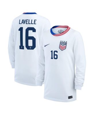 Nike Big Boys and Girls Rose Lavelle White USWNT 2024 Home Stadium Replica Player Long Sleeve Jersey Macy s