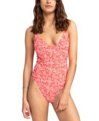 Roxy - Juniors' Margarita Floral-Print Low-Back One-Piece Swimsuit