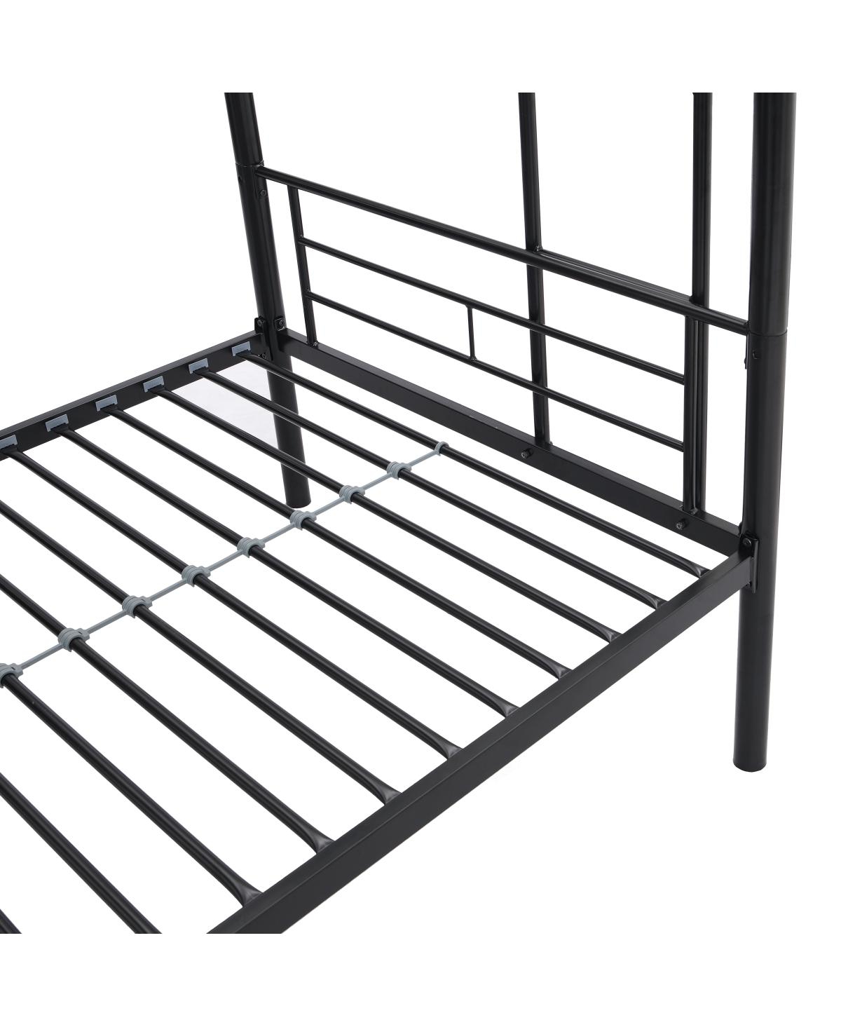 Simplie Fun Metal Bunk Bed Black