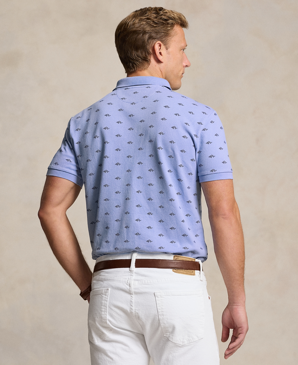 Polo Ralph Lauren Men's Classic-Fit Monogram Stretch Polo Shirt - Dress Shirt Blue